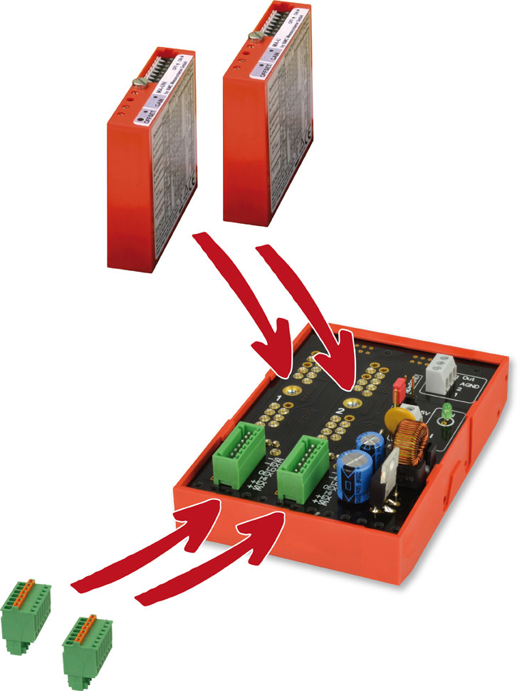 Analog Backplane AP2a from bmcm for 5B Modules with Extended Functionality