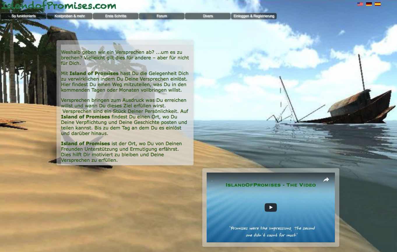 IslandofPromises – The Interactive 3D Website for Promises