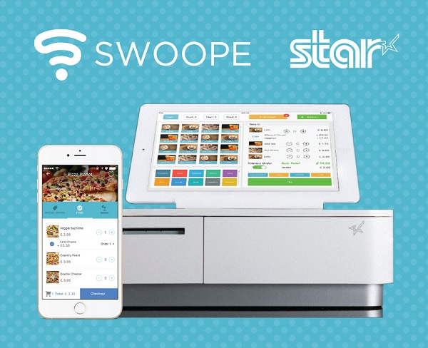 SWOOPOS joins Star Micronics at Restaurant Tech Live 2016 to demonstrate its innovative mPOS system with Star’s unique combined Bluetooth printer…