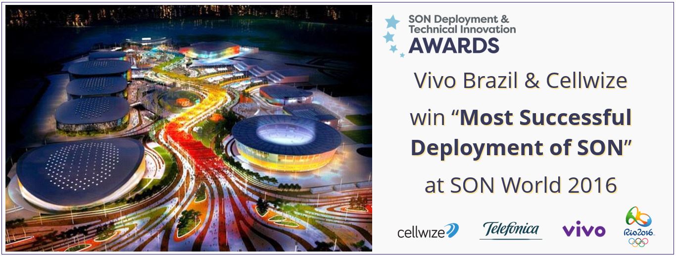 Vivo Brazil and Cellwize win “Most Successful Deployment of SON” at SON World 2016